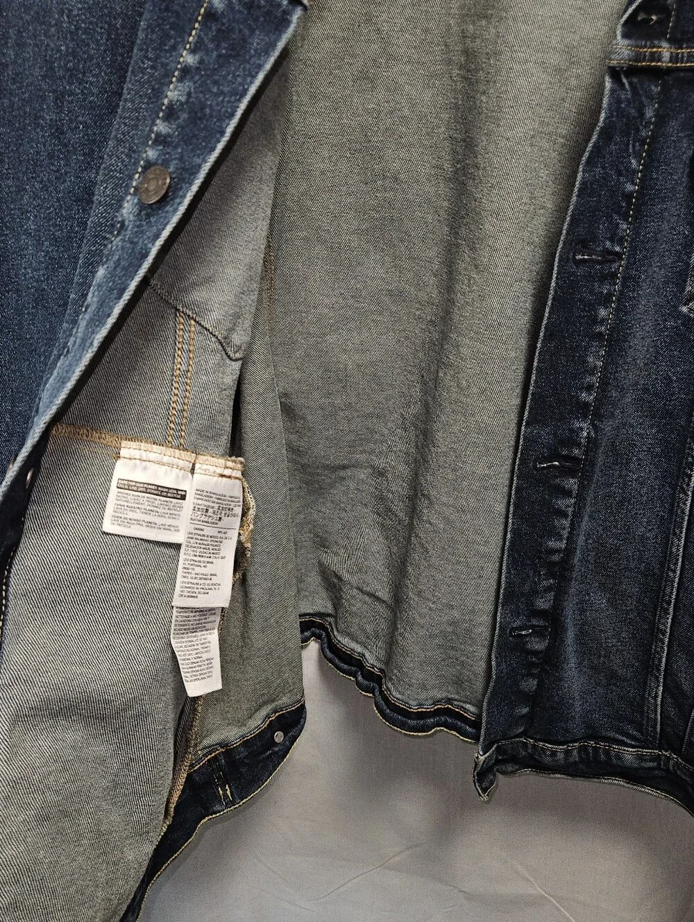 Levis Men's Dark Blue Denim Trucker Jacket - Classic Jean Jacket sz 4XL